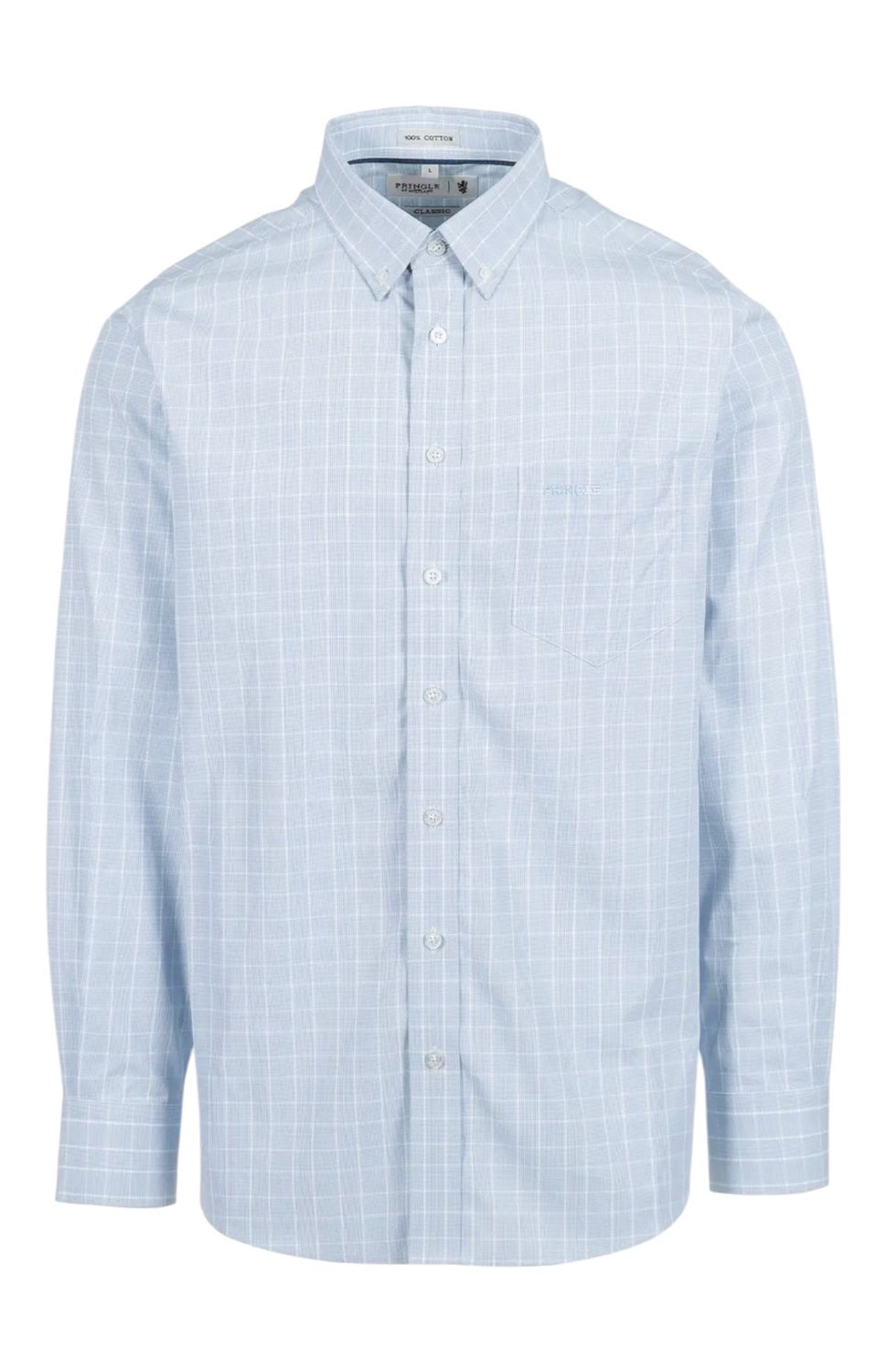 Pringle | Classic Long Sleeve Shirt | Harper | Light Blue, Size: M