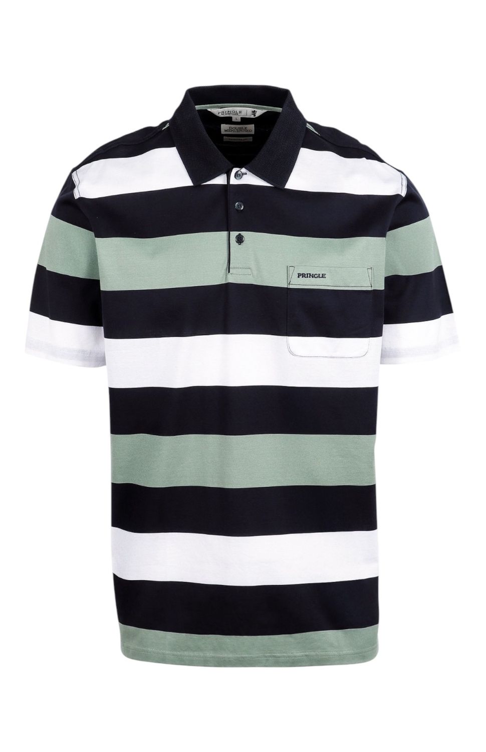 Pringle | Kyle Mercerised Jacquard Golfer | Sage, Size: M