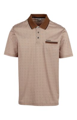 Pringle | Zoran Mercerised Jacquard Golfer | Tan