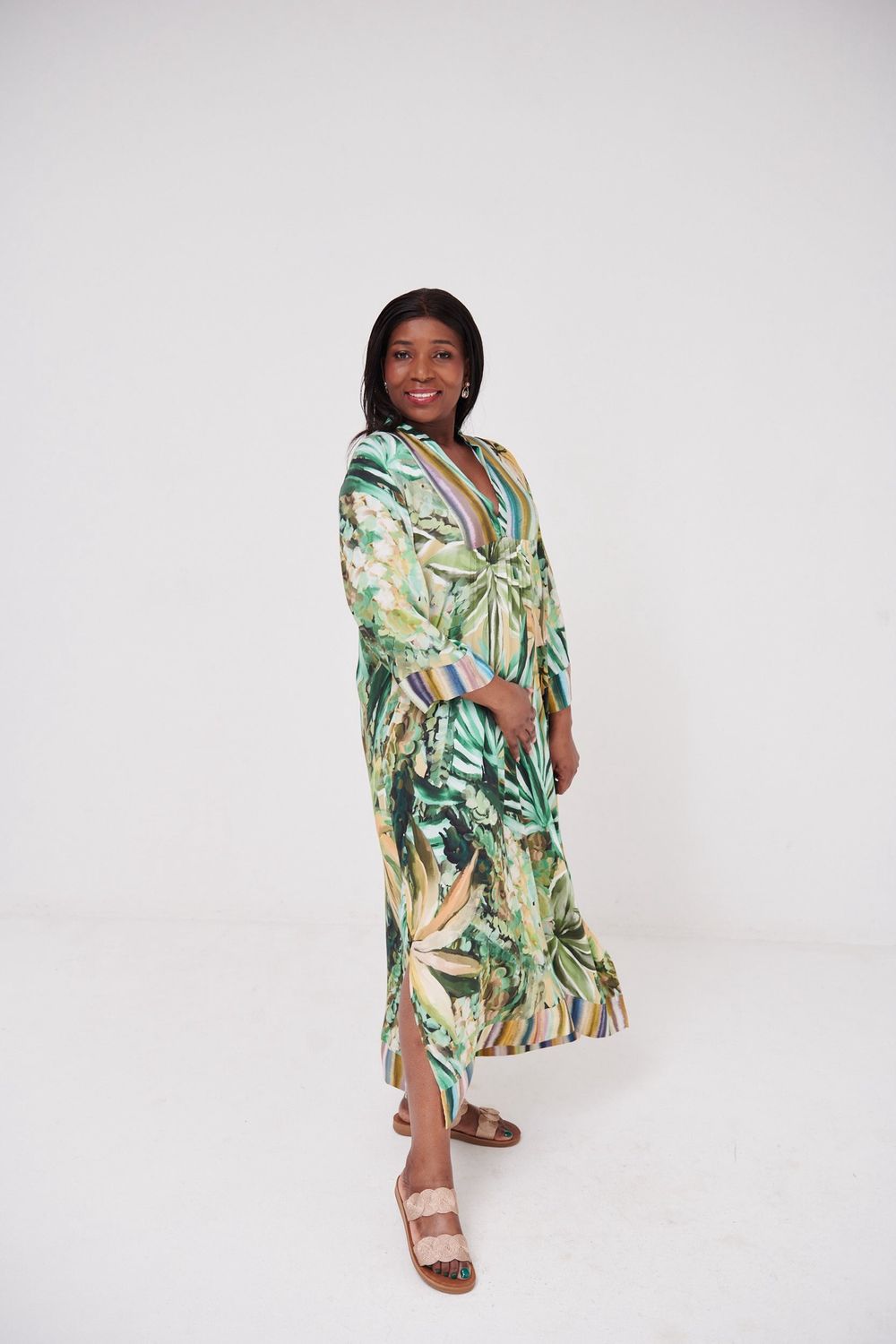 Willow | Hygge Kaftan | Snapdragon Olive, Size: S