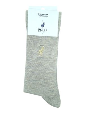 Polo | Mulberry Silk Socks | Stone Melange | 7-10