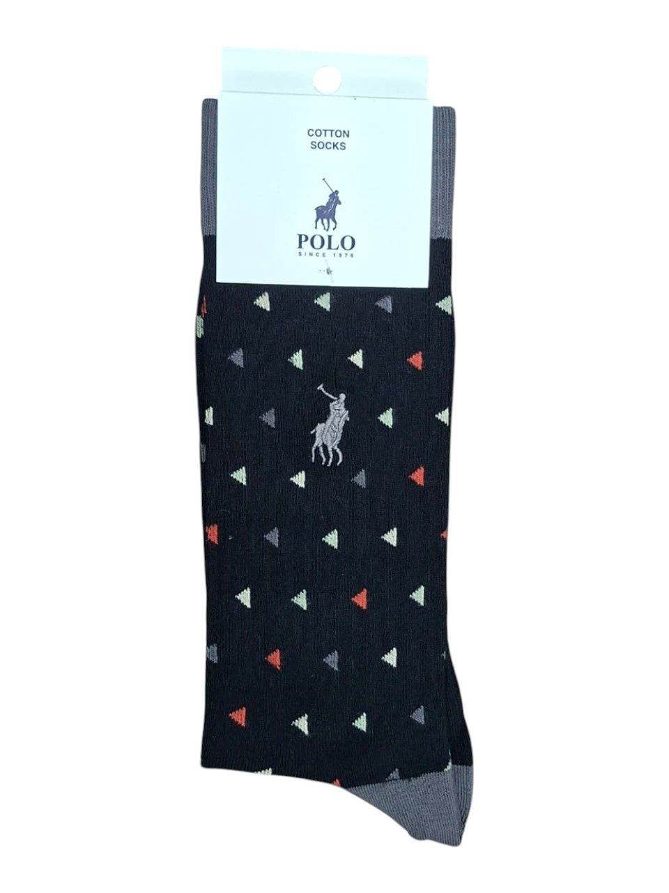 Polo | Abstract Cotton Socks | Black | 7-10