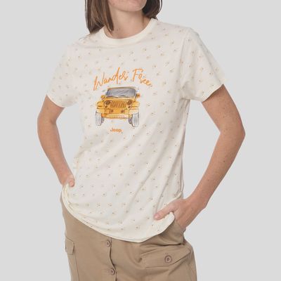 Jeep | AOP T-shirt | Cream