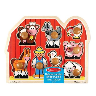 Melissa &amp; Doug | Large Jumbo Knob Puzzle - 8 Piece
