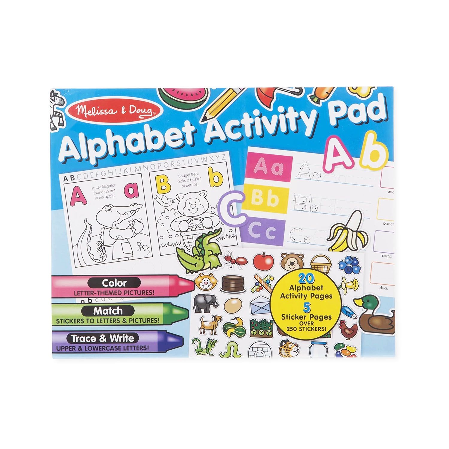 Melissa &amp; Doug | Alphabet Activity Sticker Pad for Colouring
