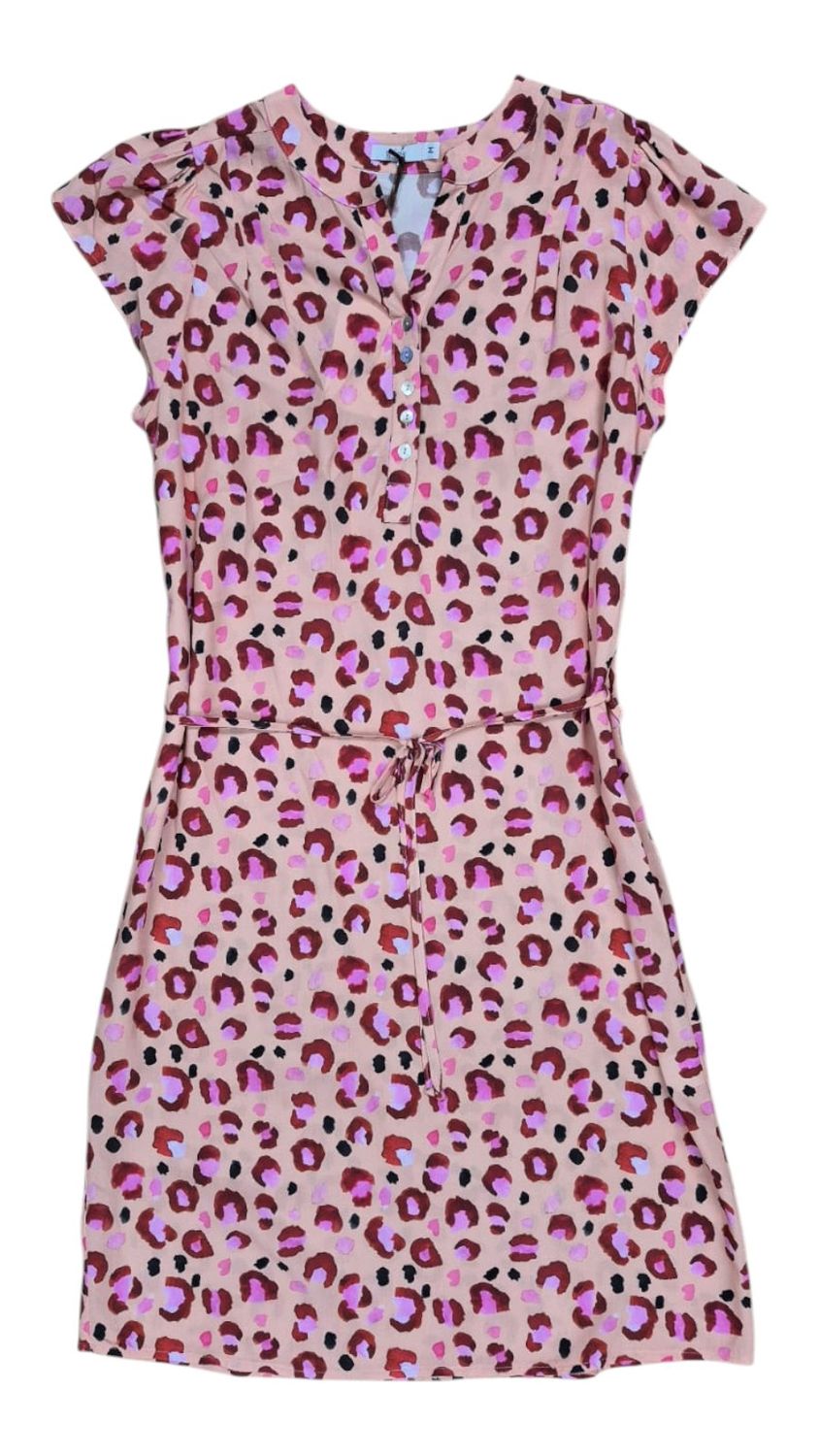 Willow | Sara Dress | Animal Watercolor Pinks, Size: XS