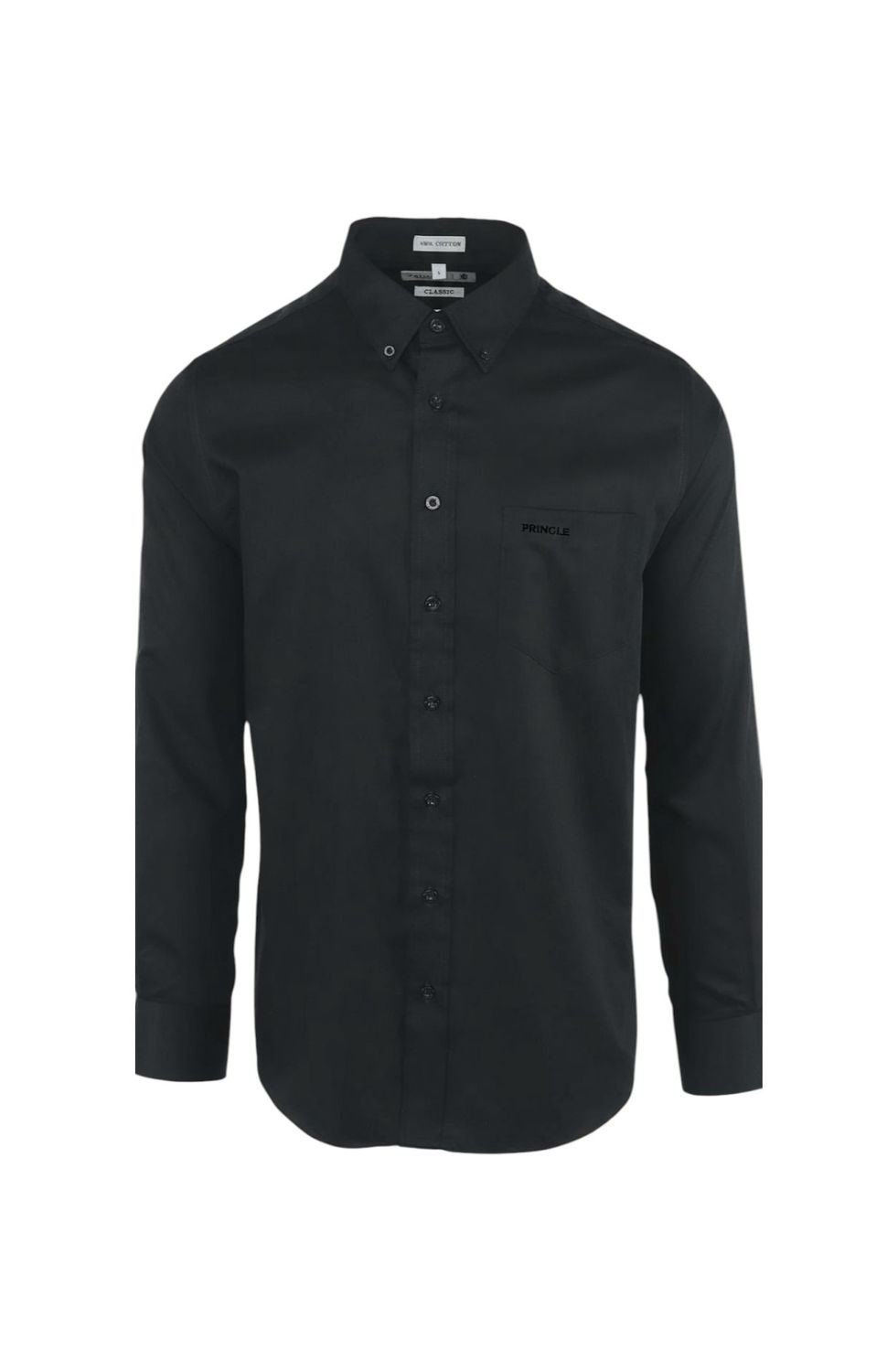 Pringle | William | Classic Long Sleeve Shirt | Black, Size: S
