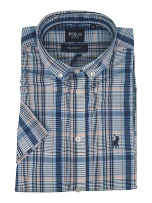 Polo | Short Sleeve Shirt | Large Check | Blue