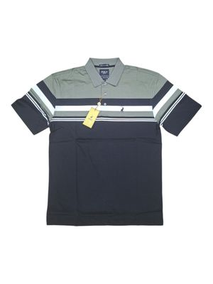 Polo | Double Mercerized Stripe Golfer | Fatigue