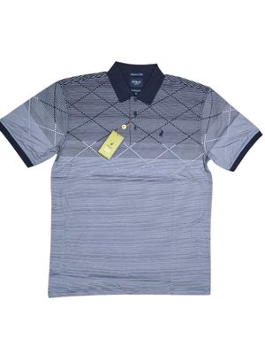 Polo | Double Mercerized Argyle Printed Golfer | Navy
