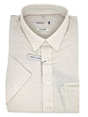 Pringle | Classic Short Sleeve Shirt | Barry | Stone
