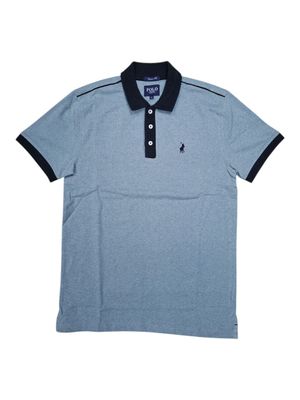 Polo | Contrast Collar Piping Golfer | Light Blue