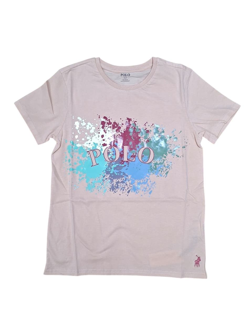 Polo | Girls Paige Short Sleeve T-Shirt | Dusty Pink, Size: 2-3yrs