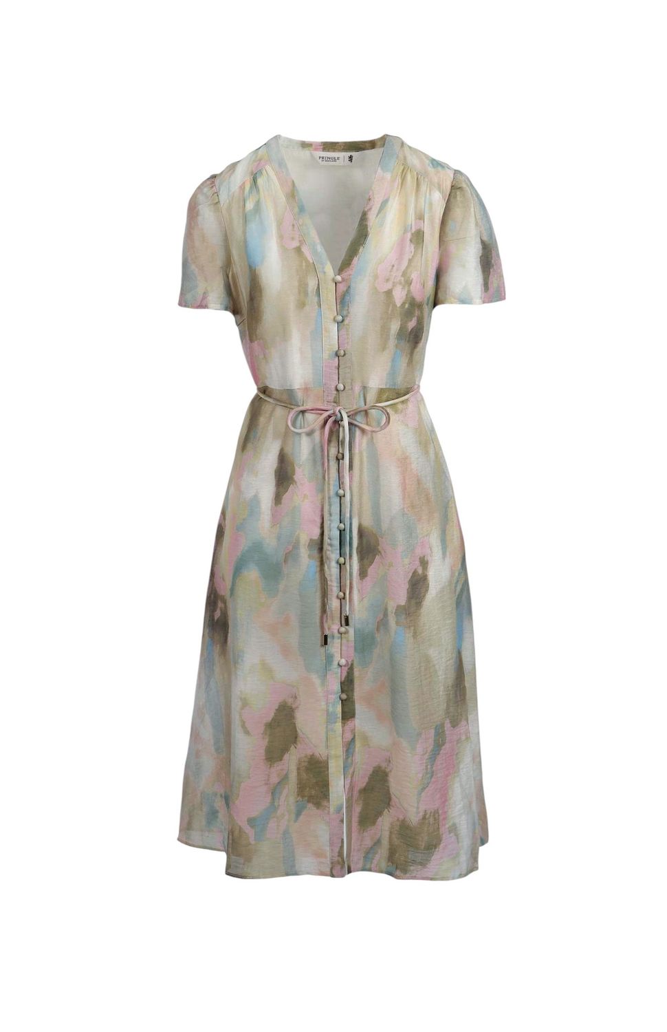 Pringle | Erika Blouson Sleeve Midi Dress | Multi, Size: S