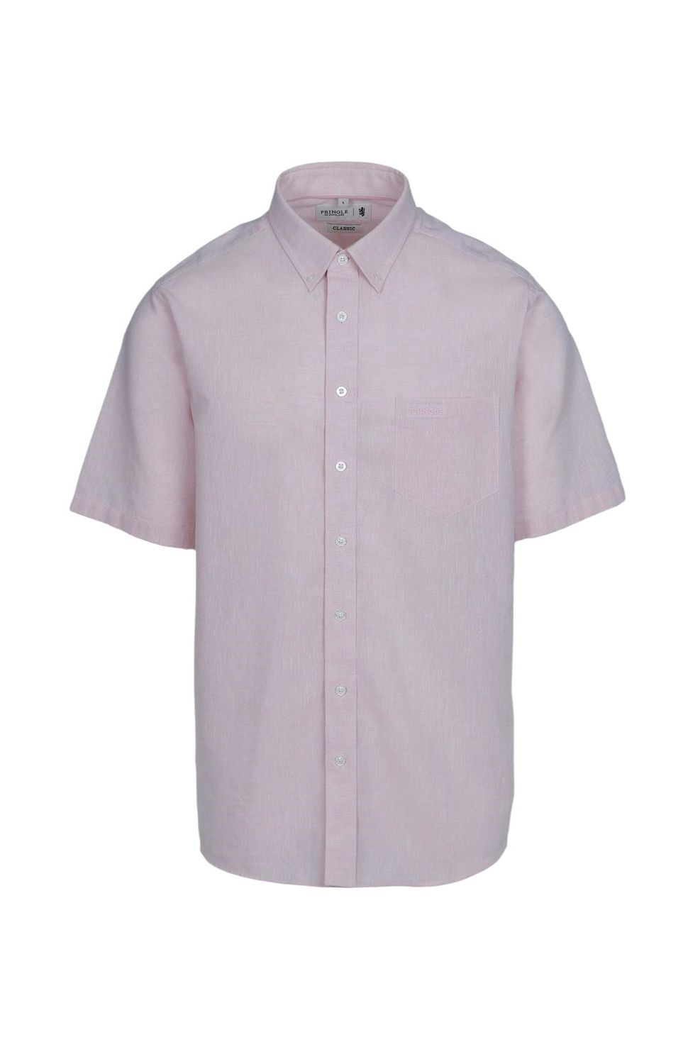 Pringle | Classic Short Sleeve Shirt | Barry | Pink, Size: M