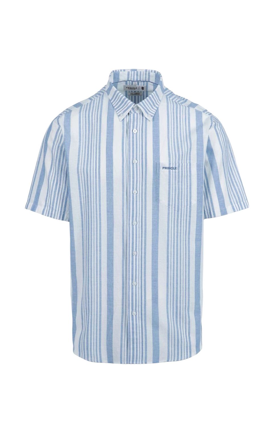 Pringle | Ben Classic Short Sleeve Shirt | Blue, Size: M