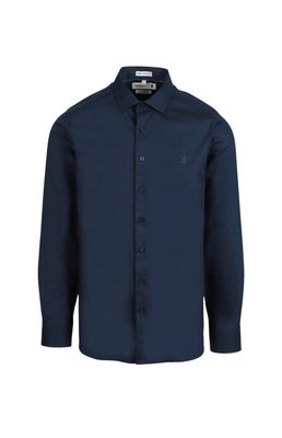 Pringle | Tailored Textured Long Sleeve Shirt | Tim | Navy