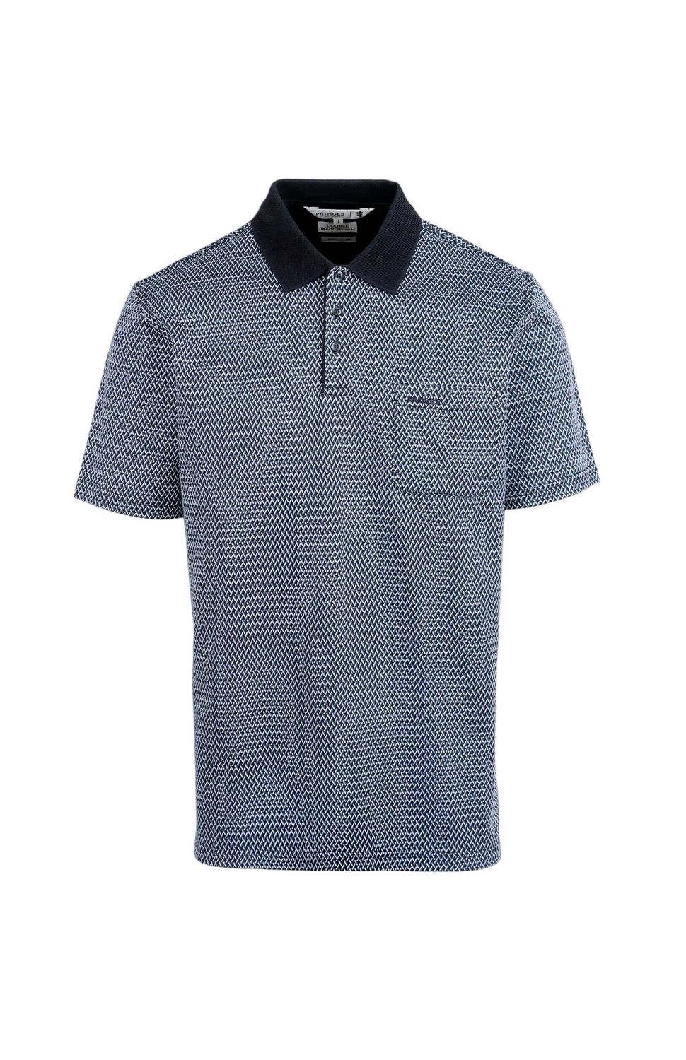 Pringle | Tucker Mercerised Jacquard Golfer | Navy, Size: S