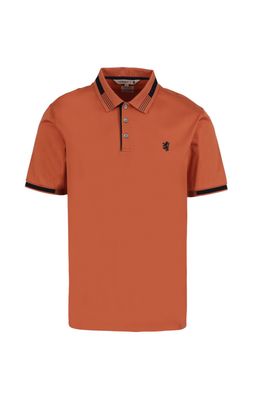 Pringle | Lazlo Mercerised Jacquard Golfer | Orange