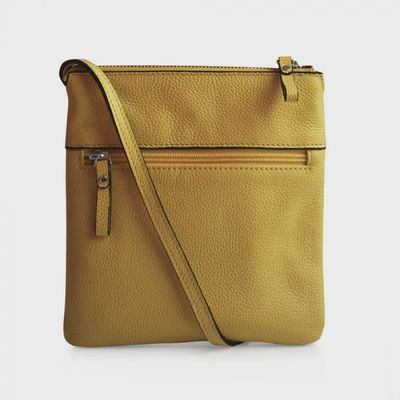 Green Cross | Adjustable Strap Cross Body Bag | Yellow