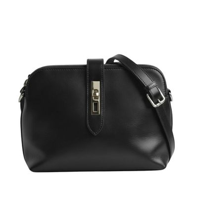 Green Cross | Mini Multi Zip Cross Body Bag | Black