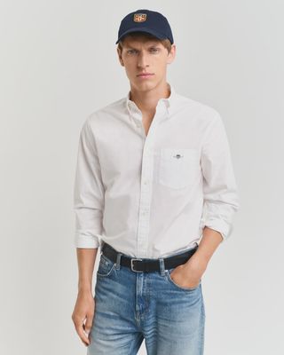 Gant | Regular Long Sleeve Poplin Shirt | White