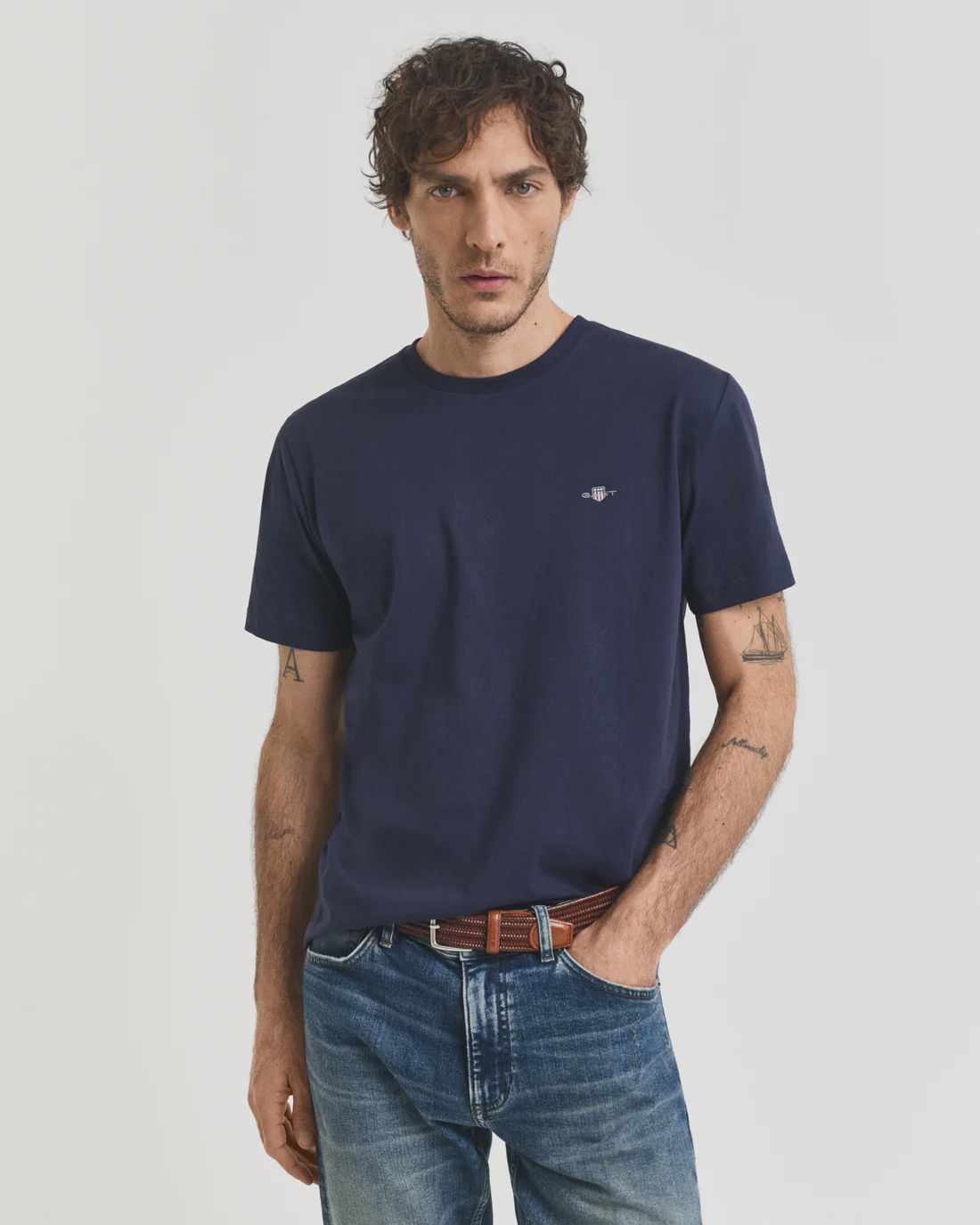 Gant | Regular Shield SS T-shirt | Dark Blue, Size: M