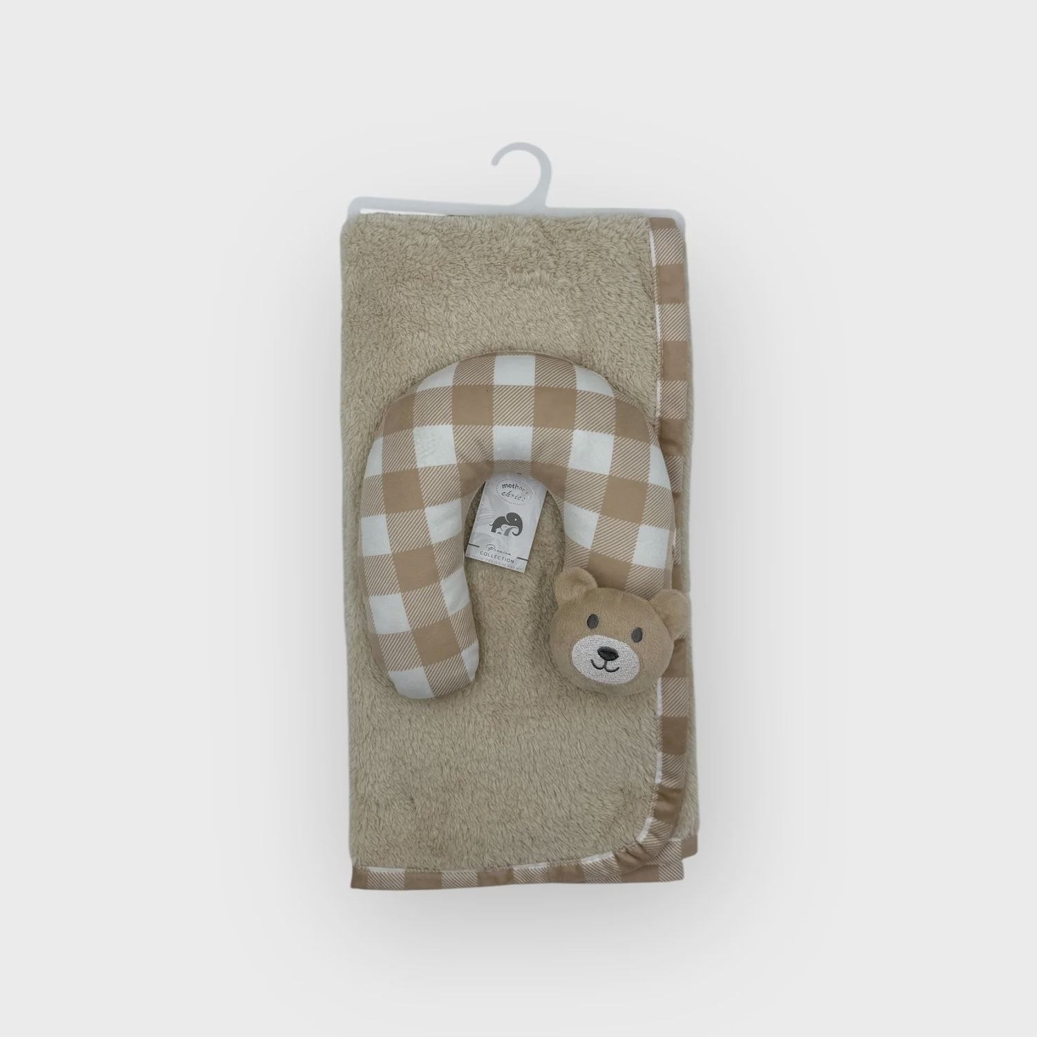 Mother's Choice | Pillow Blanket | Neutral Brown Bear