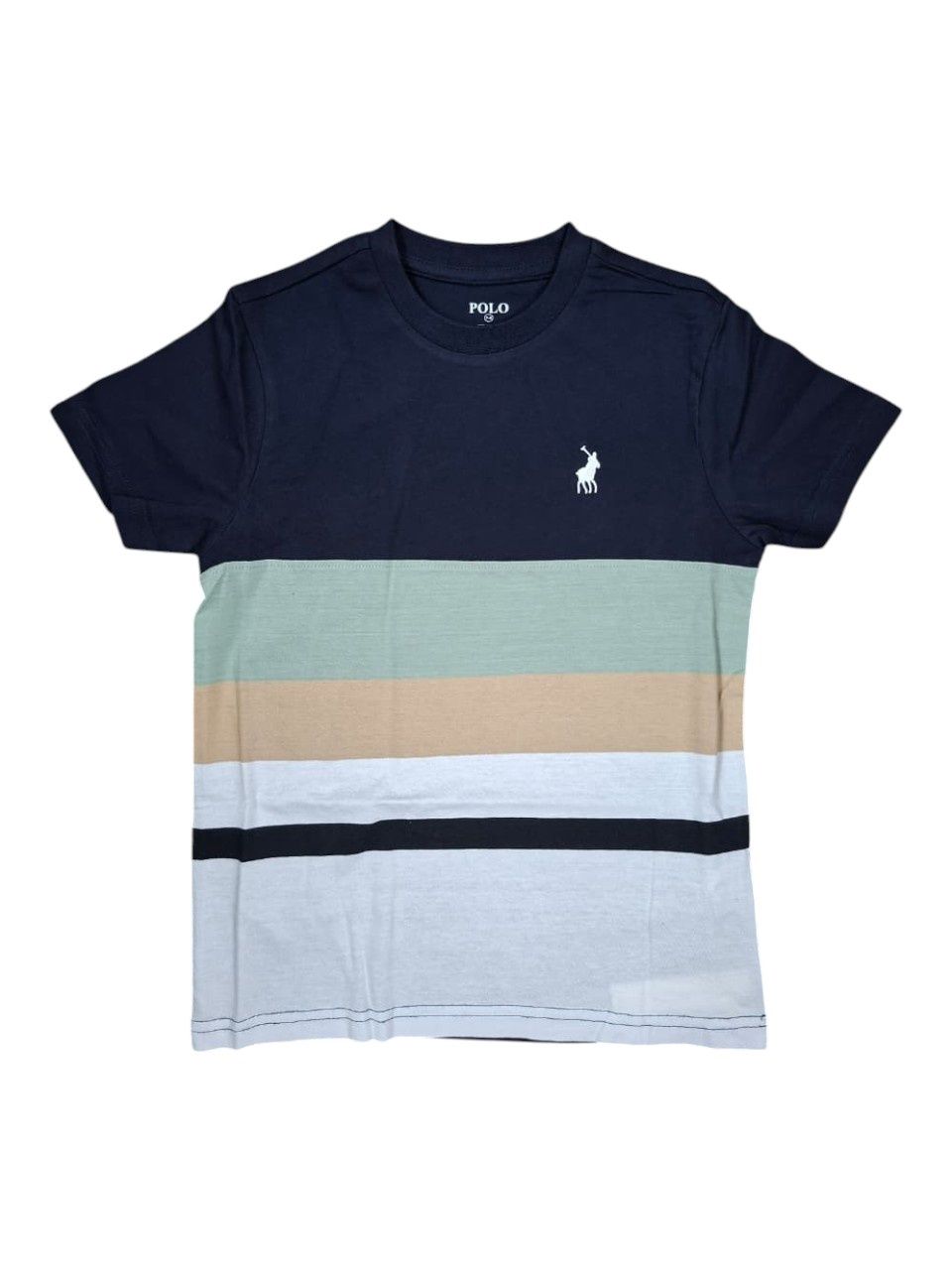 Polo | Boys Blake Stripped Short Sleeve Tee | Navy