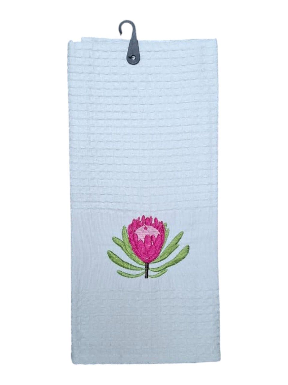 Linen House | White Kitchen Towel | Protea | 44x65cm