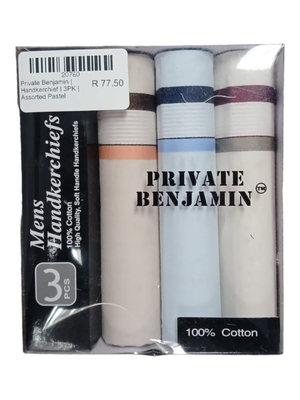 Private Benjamin | Handkerchief I 3PK | Assorted Pastel