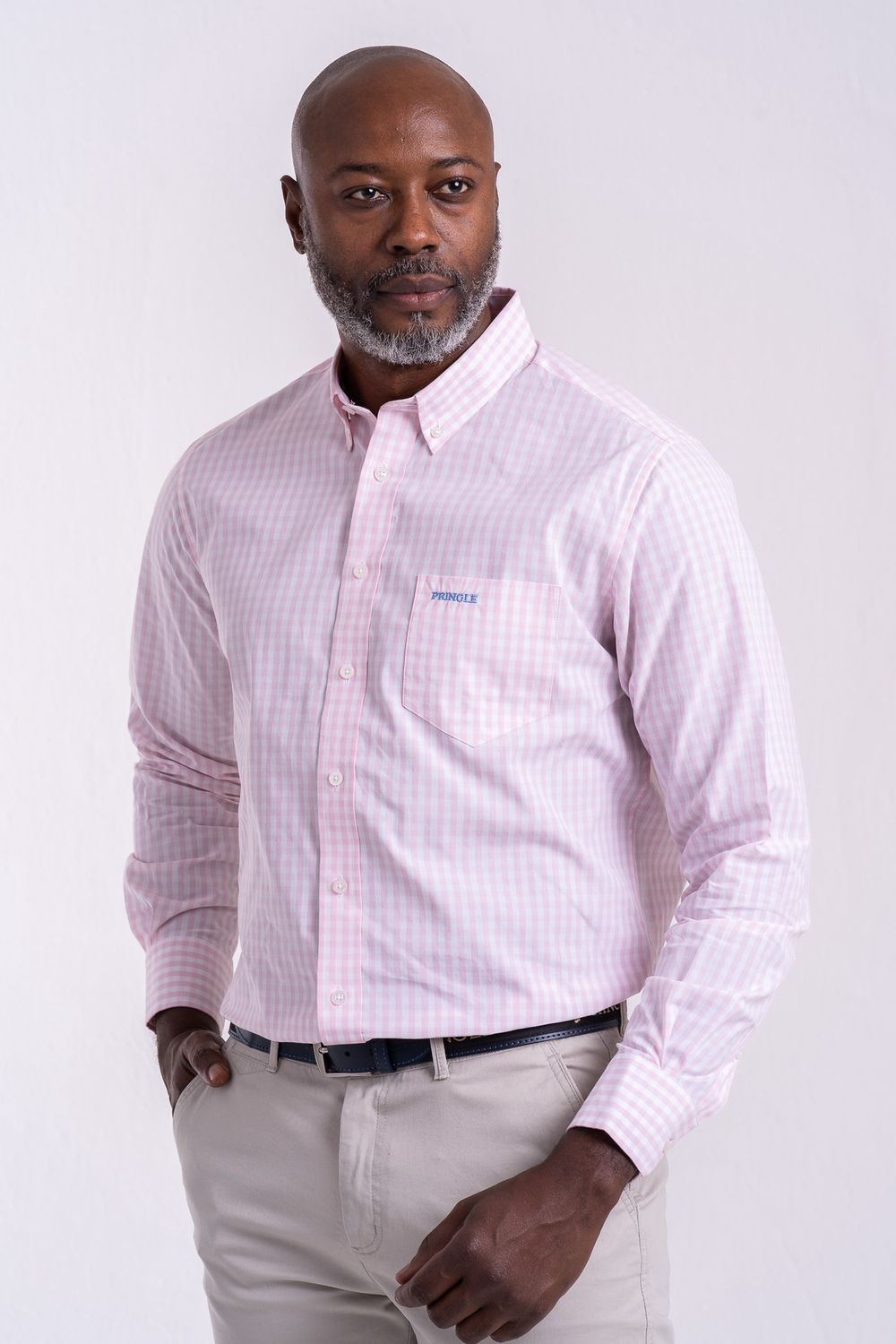 Pringle | Long Sleeve Classic | Pink Check, Size: S