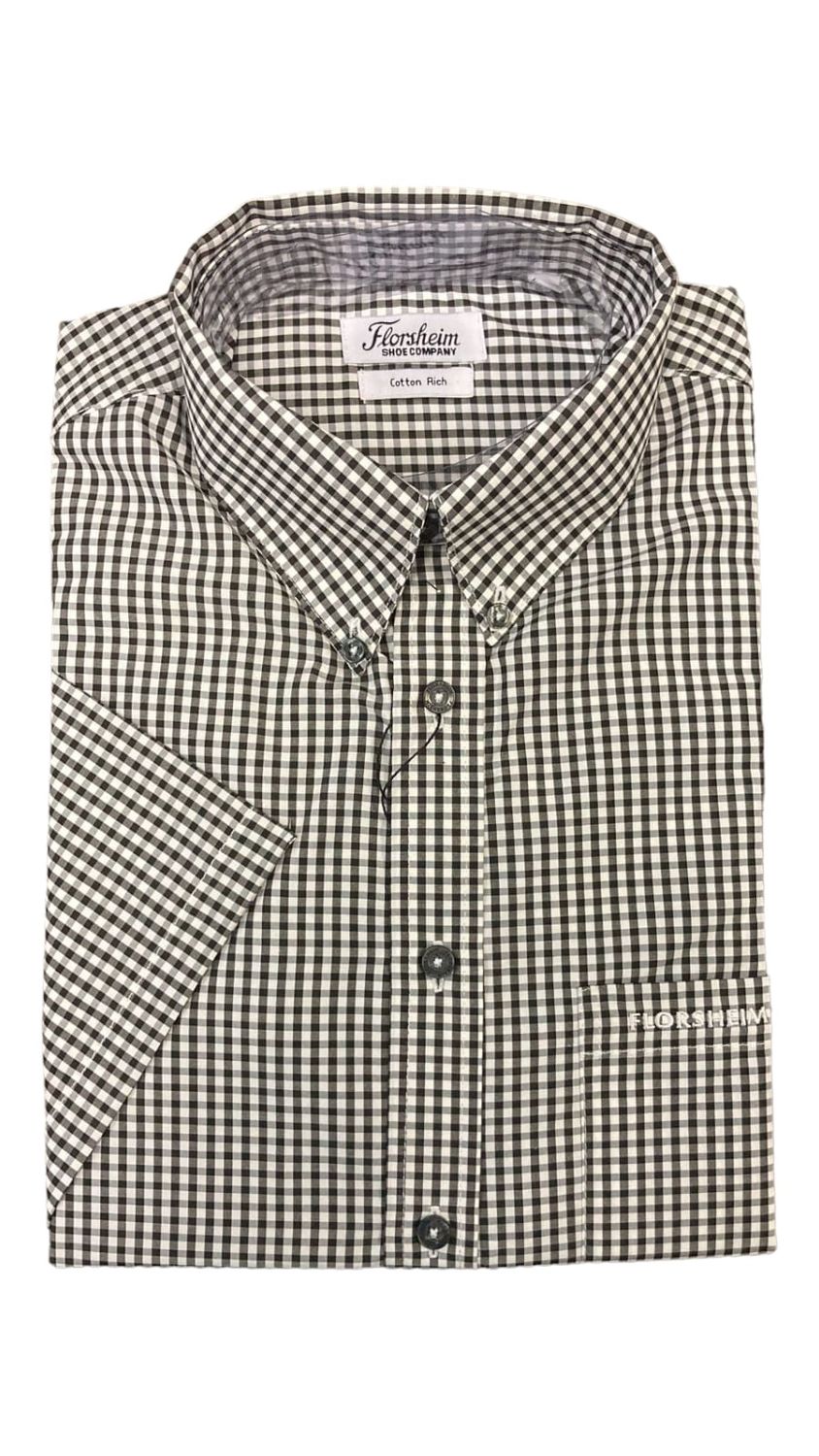 Florsheim | Relaxed Short Sleeve Shirt | Black/Scotch, Size: XL