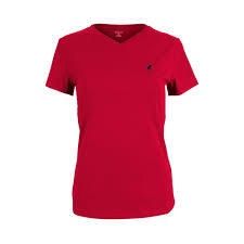 Kelly V-Neck Stretch, Colour: Red, Size: S