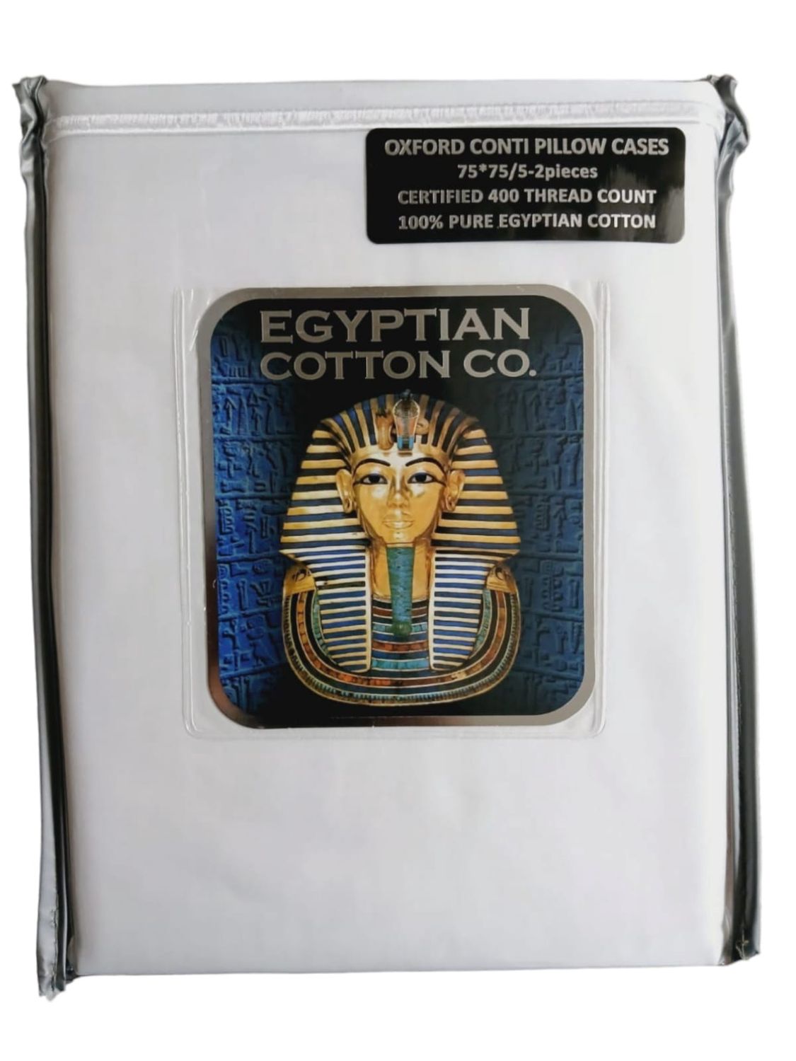 Hotel Collection | Oxford Conti Pillow Cases | 400 Thread Count Egyptian Cotton | 75x75, Colour: White