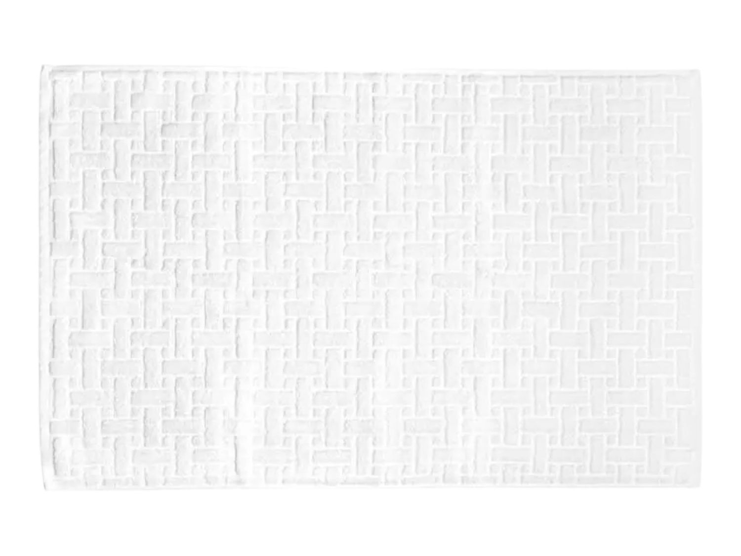 Glodina | Embossed Bath Mats | White, Size: 50 x 80