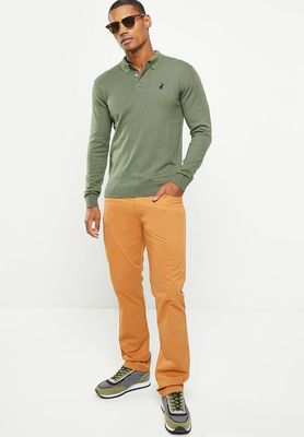 Polo | Overdyed Twill 5 Pocket Trouser |  Camel