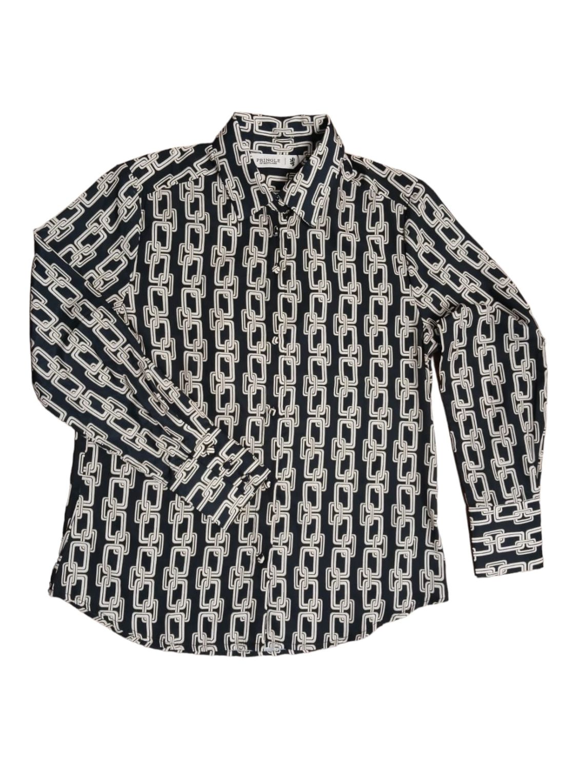 Pringle | Printed Blouse | Black, Size: XS