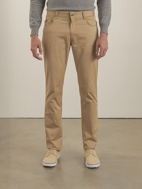 Polo | Overdyed Twill 5 Pocket Trouser | Khaki