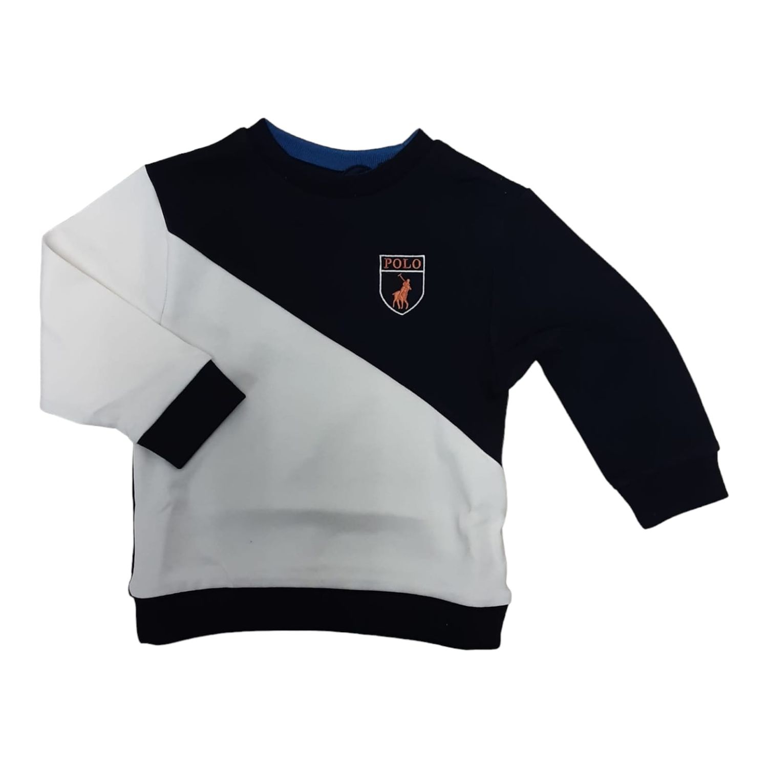 Polo | Sweater | Clyde Colour Blocked | Crested | Navy, Size: 2-3yrs