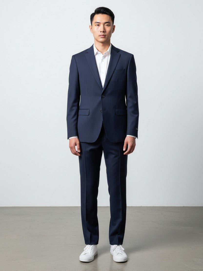 Averado Suit | 2Pc 2Btn | Indigo - Regular, Size: 36