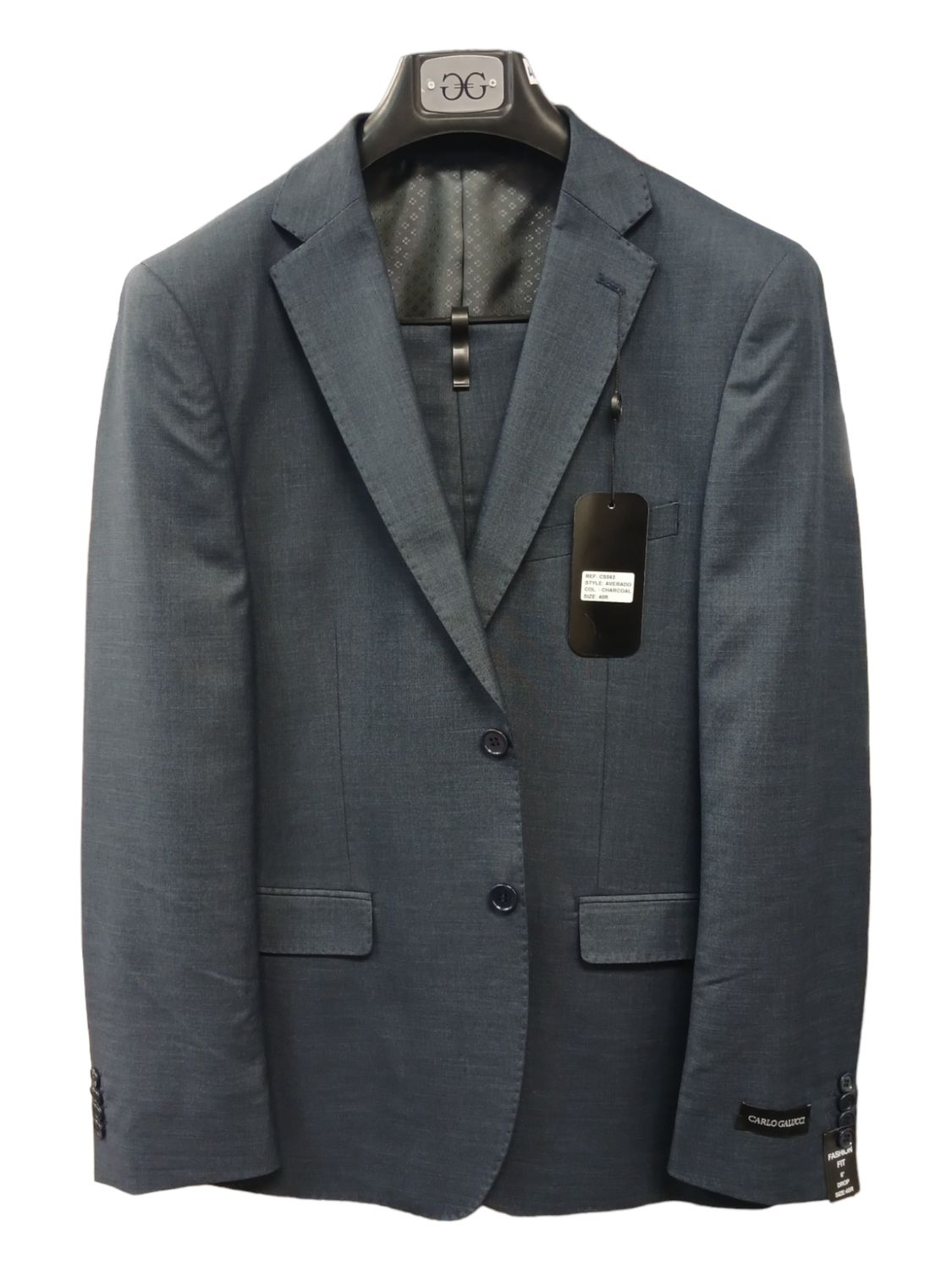 Averado Suit | 2Pc 2Btn | Charcoal - Regular, Size: 36