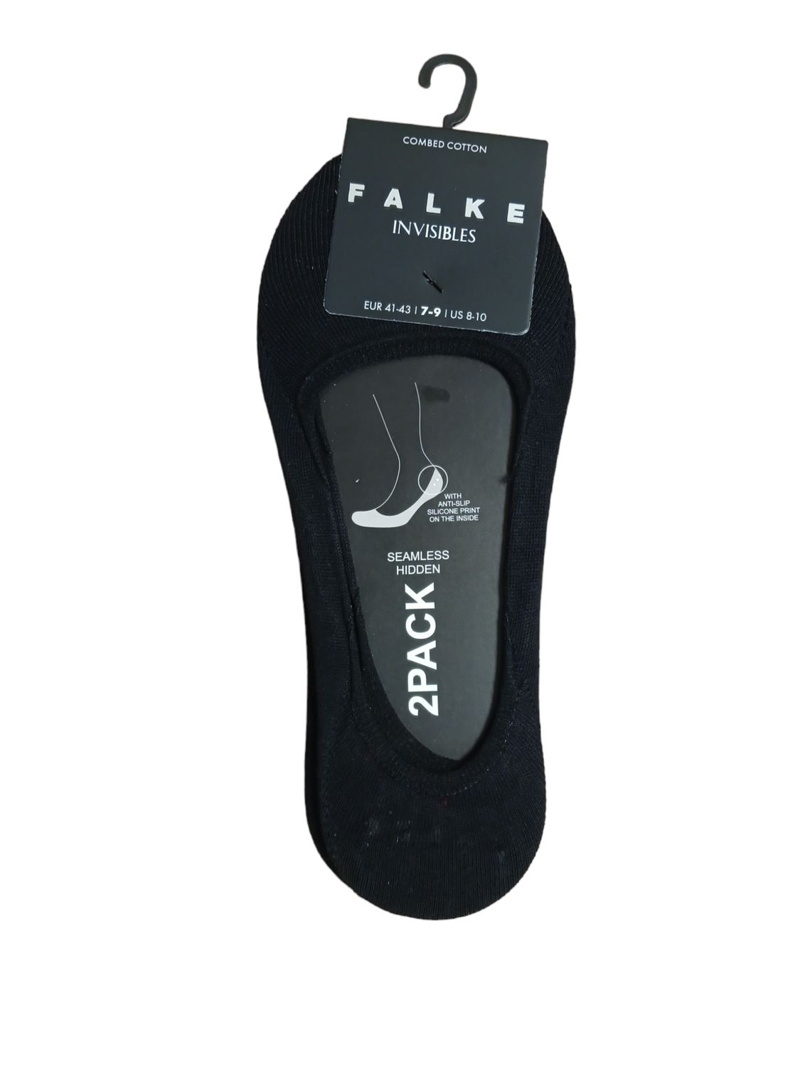 Falke | 2pack Invisible Socks | Black, Size: 4-6