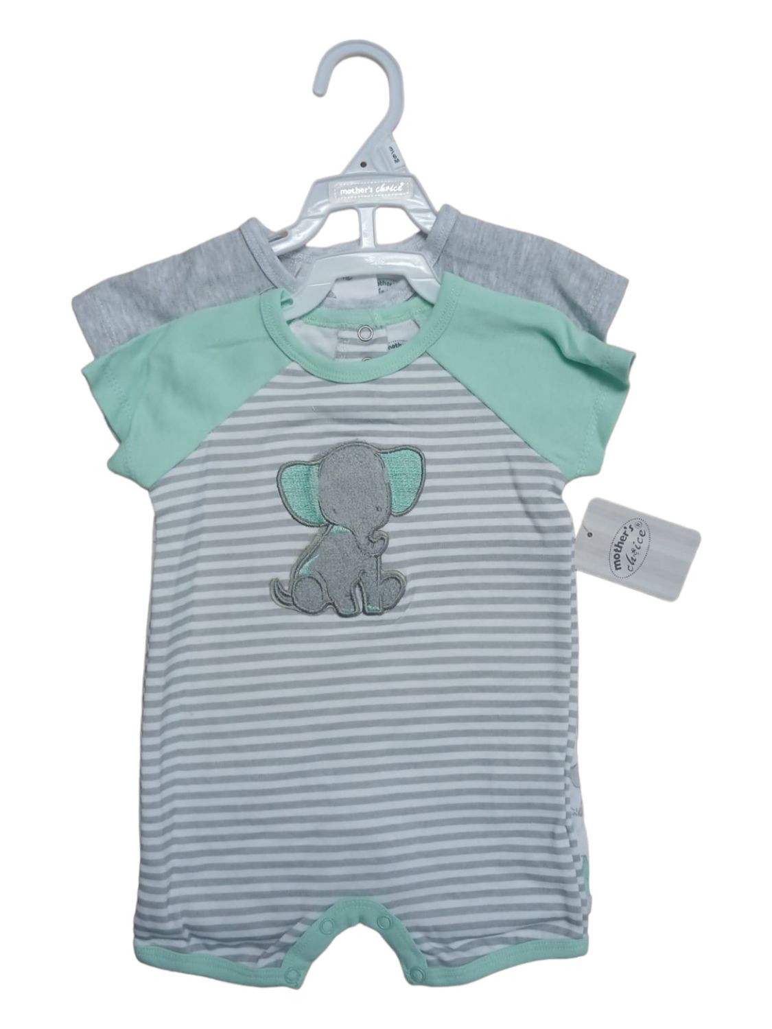 Mother's Choice | Infants 2 Pack Rompers | Baby Elie, Size: 6-9 months