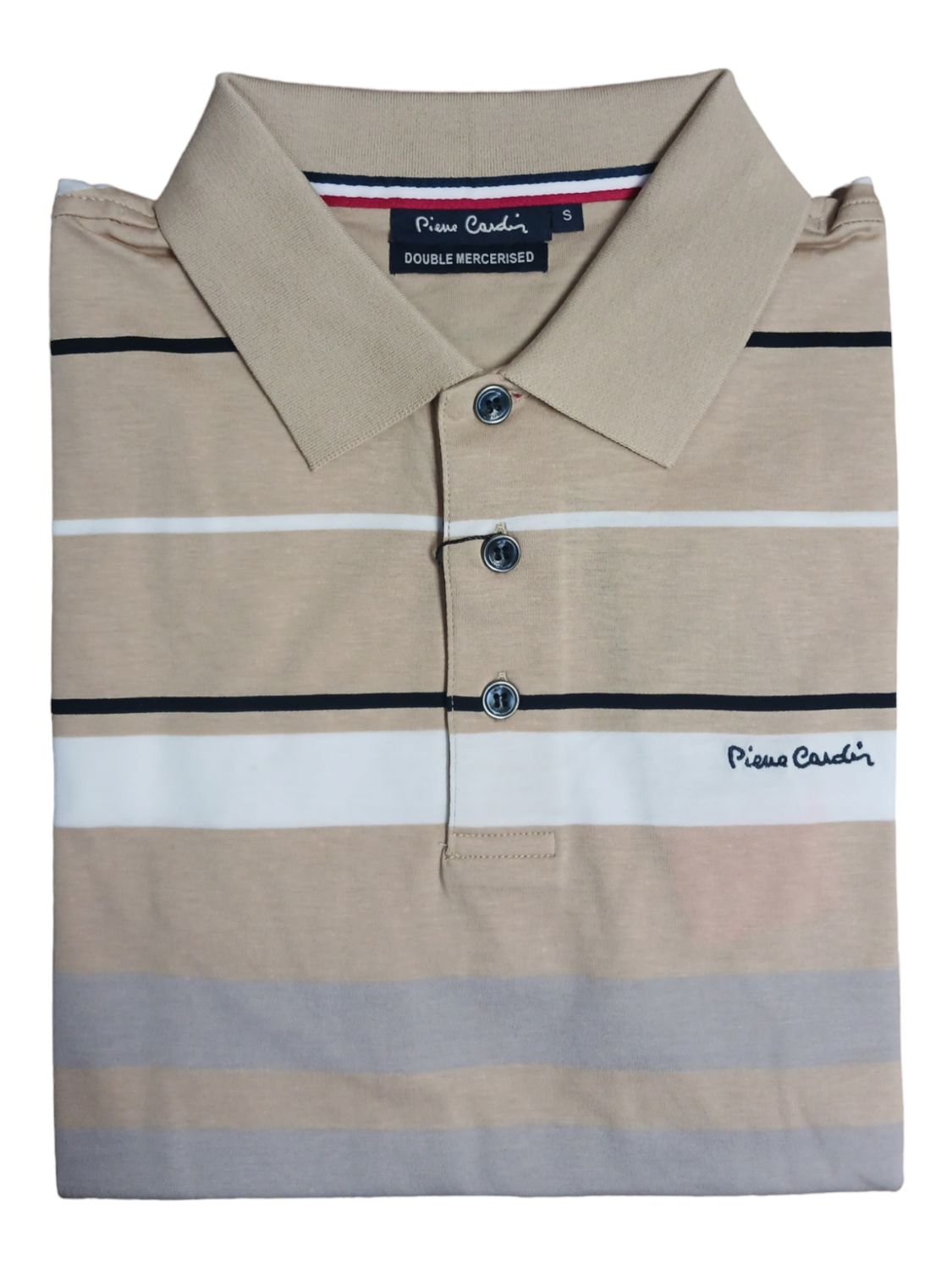 Pierre Cardin | Mercerised Golfer | Stone, Size: S