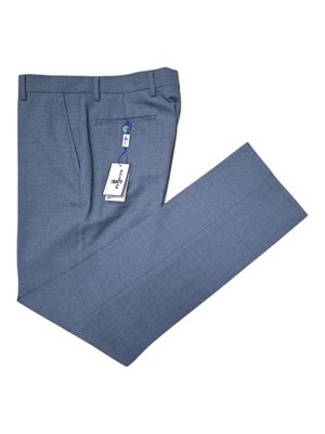 Scozia | Wool Blend Trousers | Flat Front &amp; Half Lined | Grey