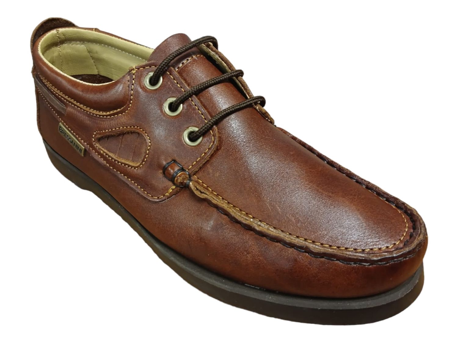Giorgio Bressanini | Burnish Boat Moccasin | Cognac, Size: 6