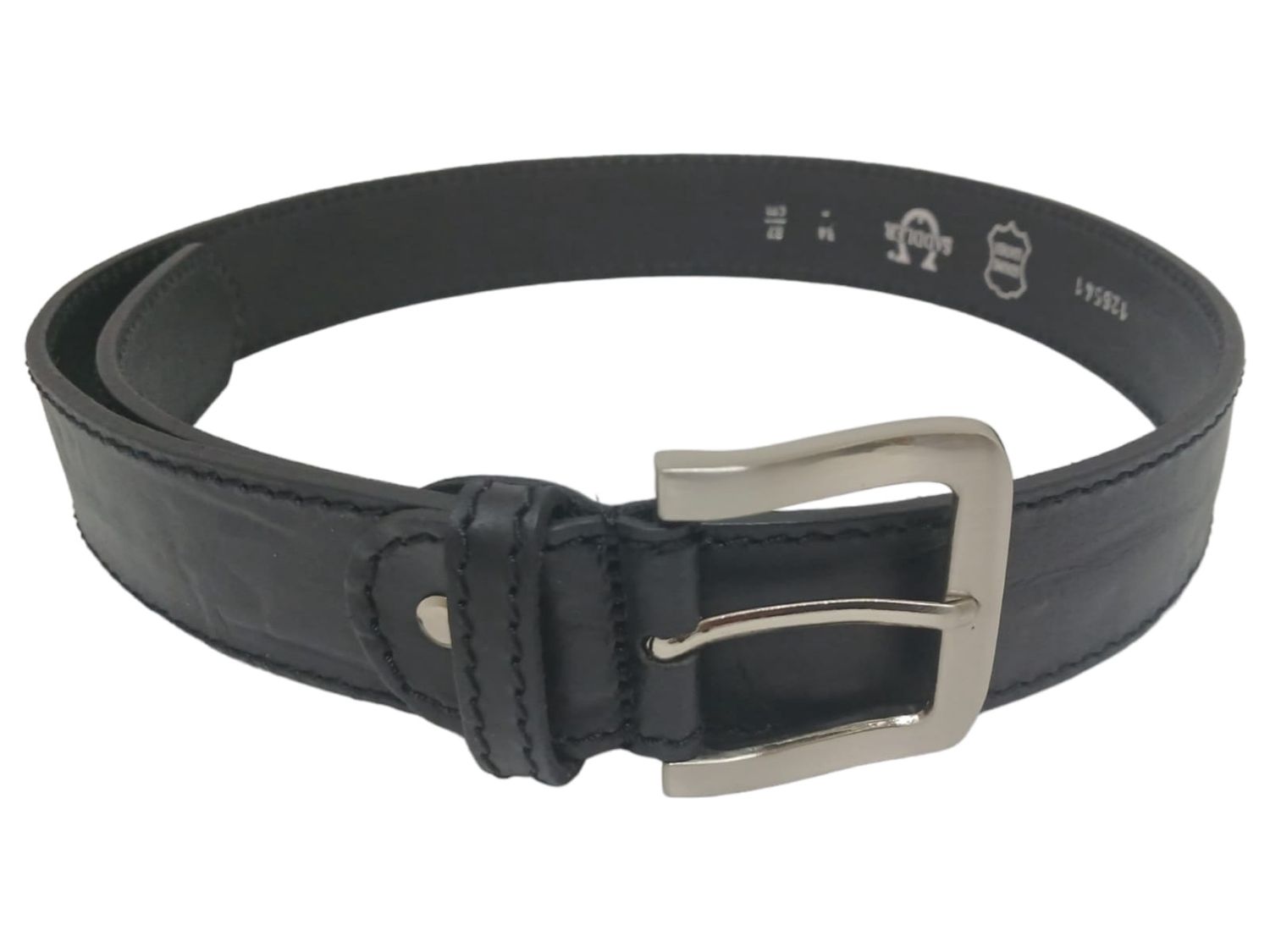 Saddler | 40mm Genuine Leather Belt | Mombasa Black, Size: 48.