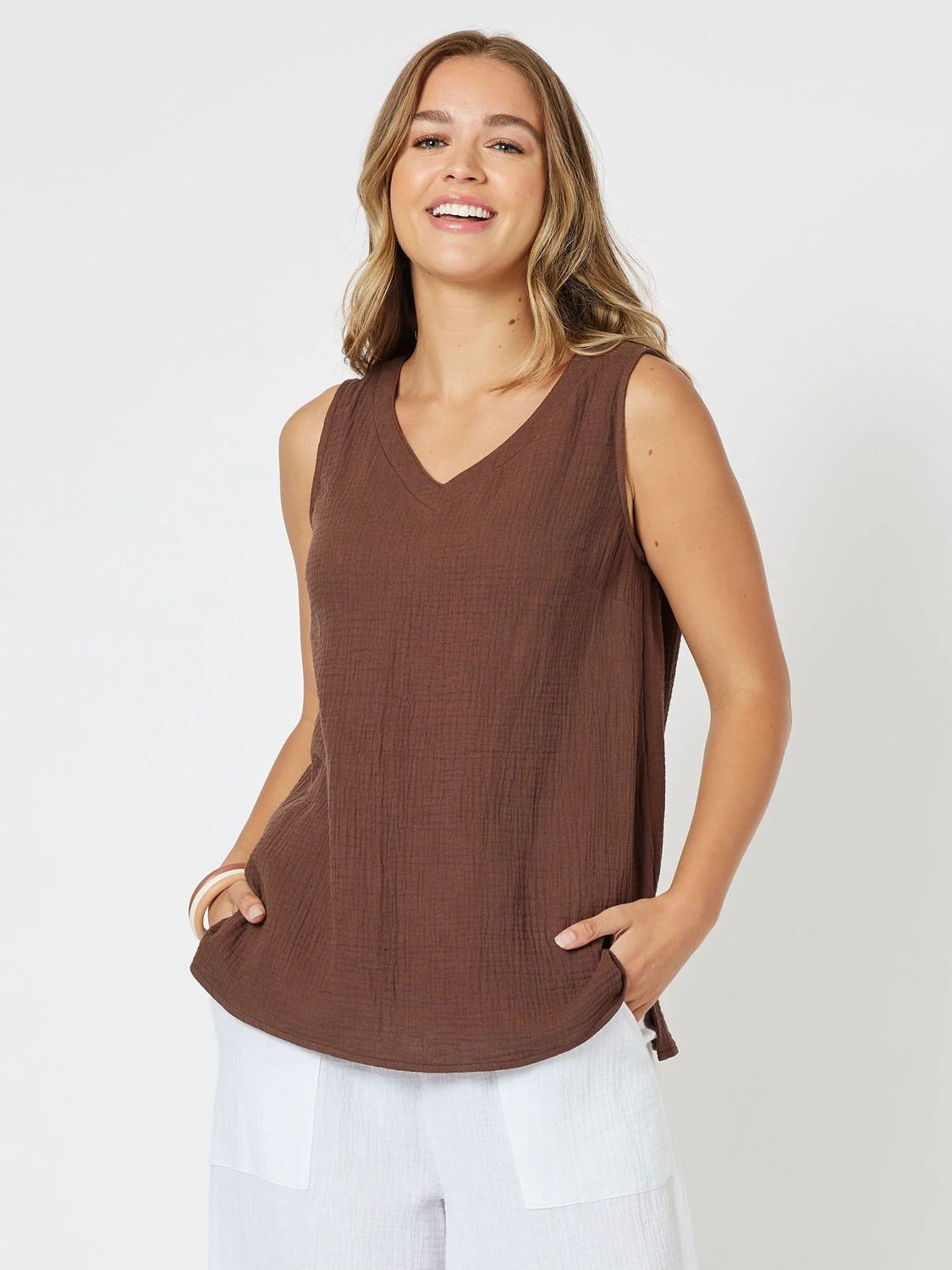 Threadz | Byron Tank | chocolate, Size: S