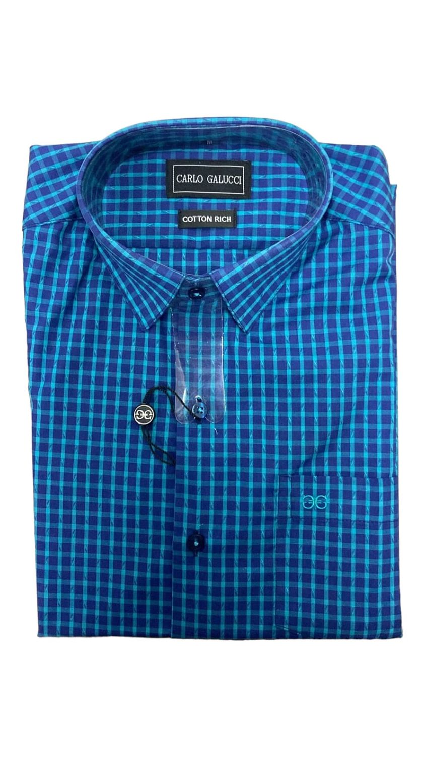 Carlo Galucci | Short Sleeve Shirt | CK942DF | Green, Size: M